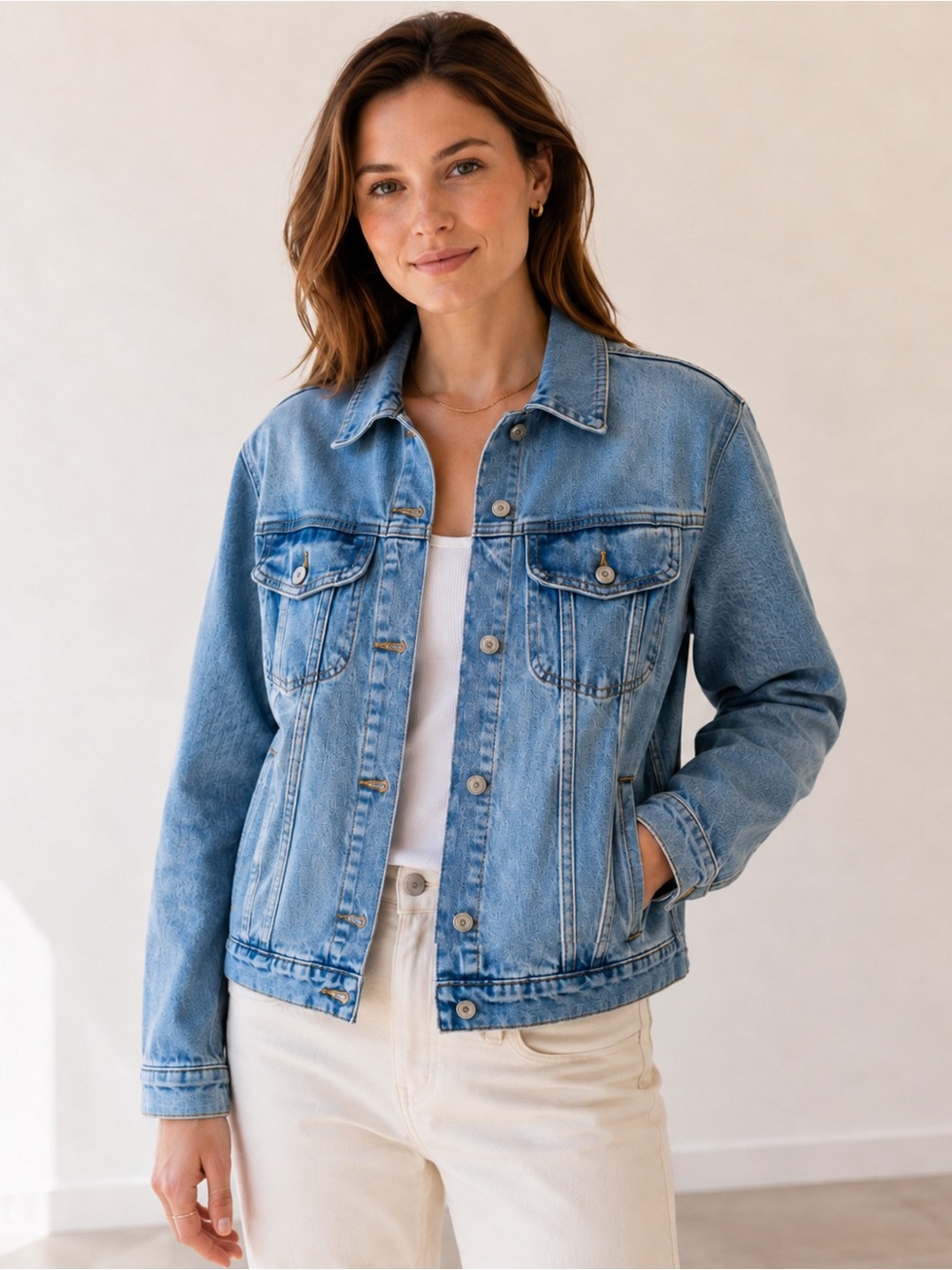 Old navy NWT light wash denim jacket LG classic fall staple casual layering